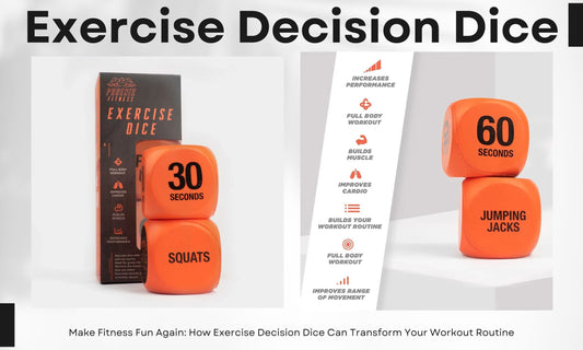 Colorful Exercise Decision Dice with various workout options