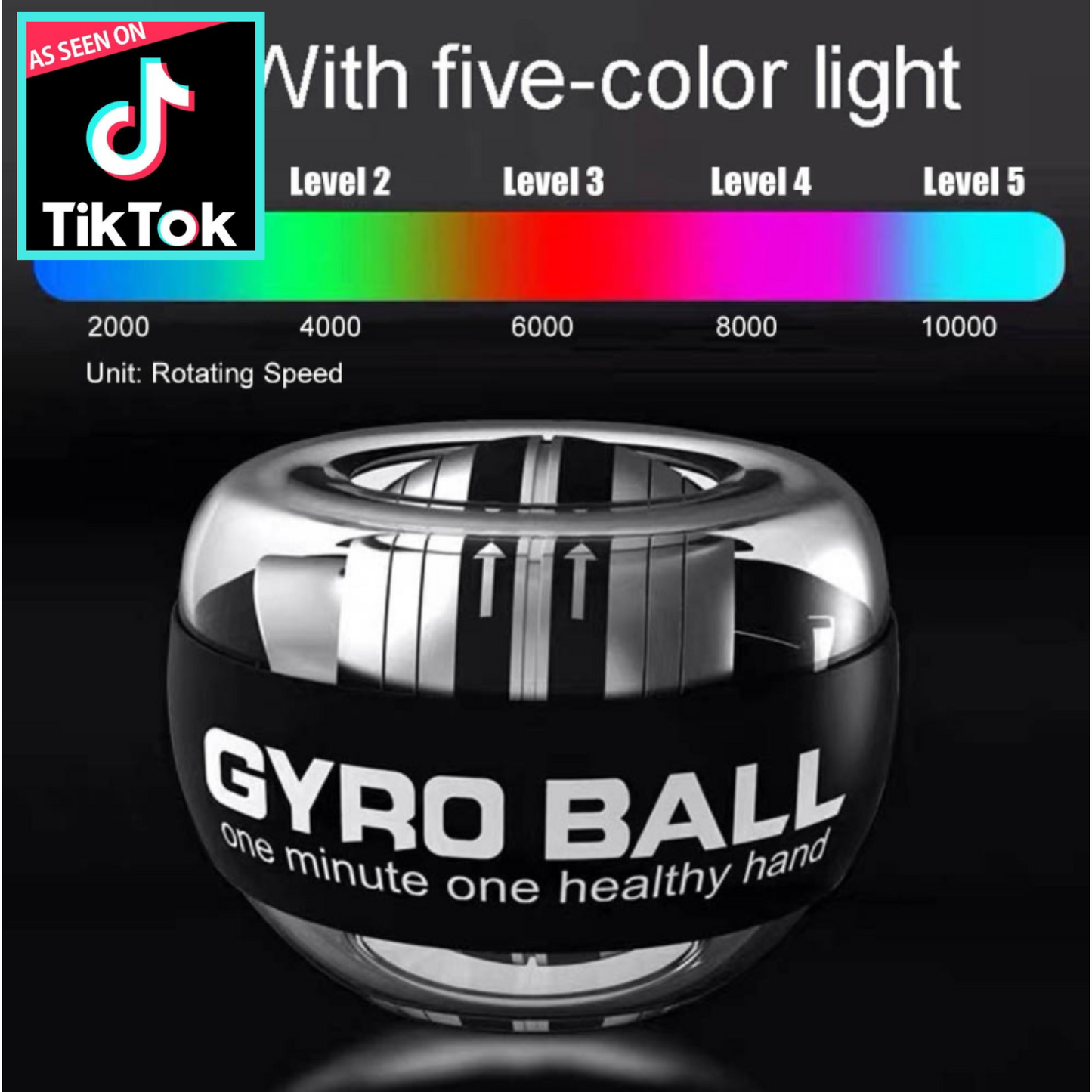 LED Gyroscopic Exercise Wrist Massager Ball