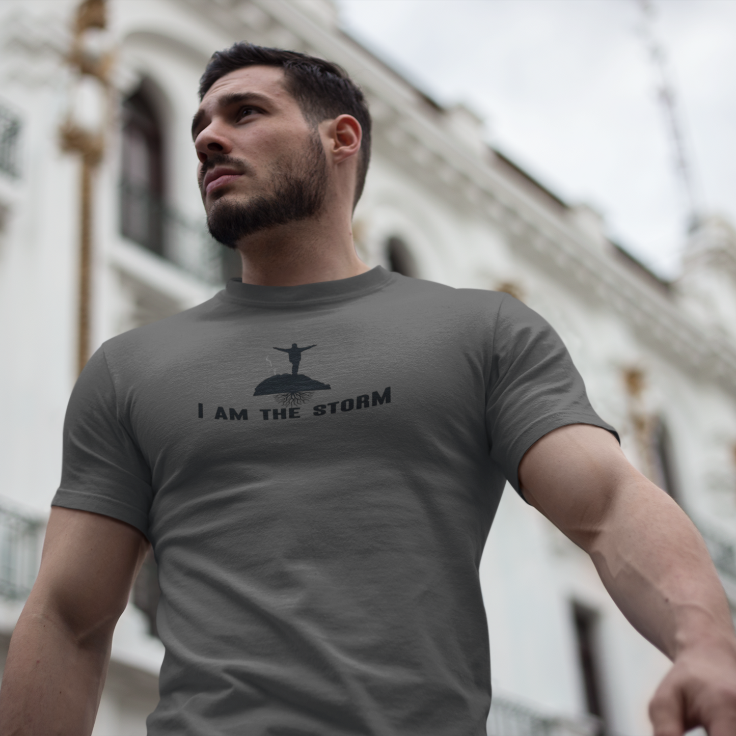I Am The Storm Men's Tee Asphalt Sweat Success shop