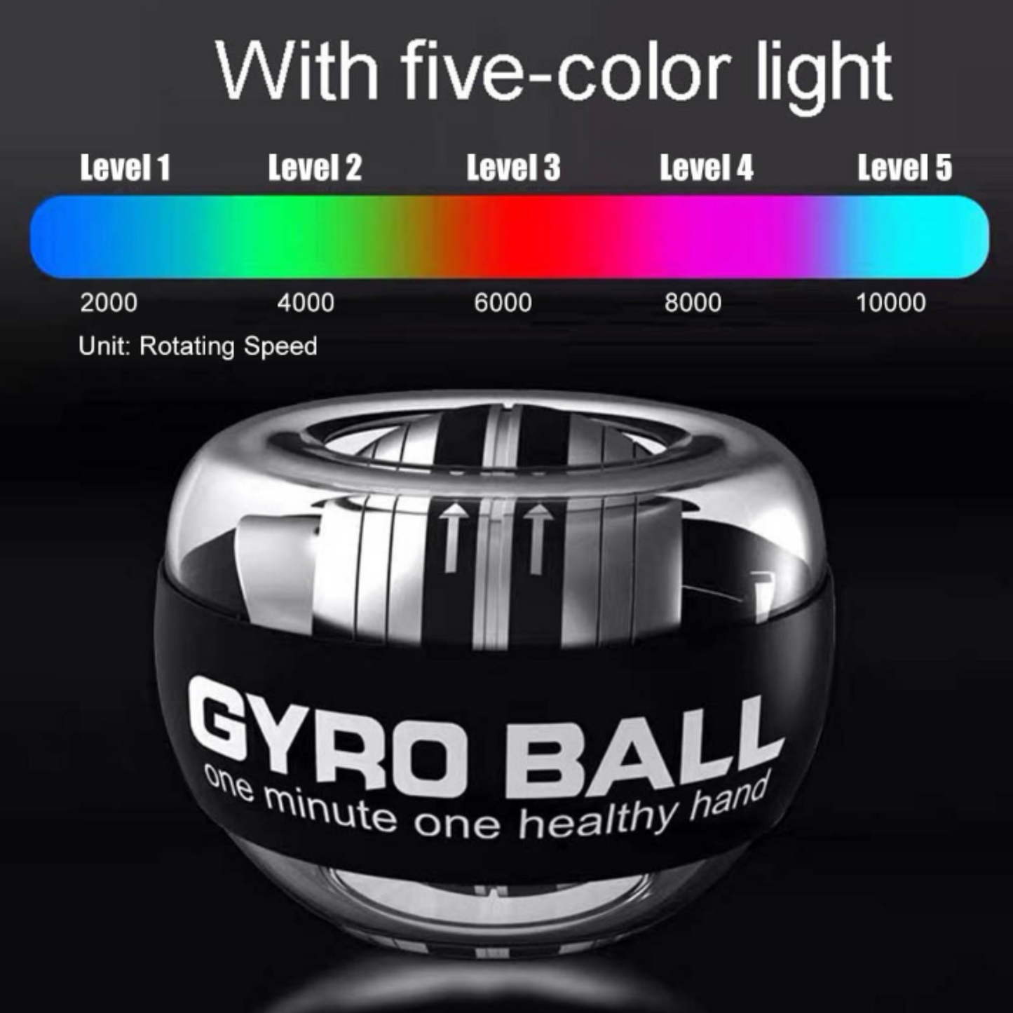 LED Gyroscopic Exercise Wrist Massager Ball | Sweat Success shop