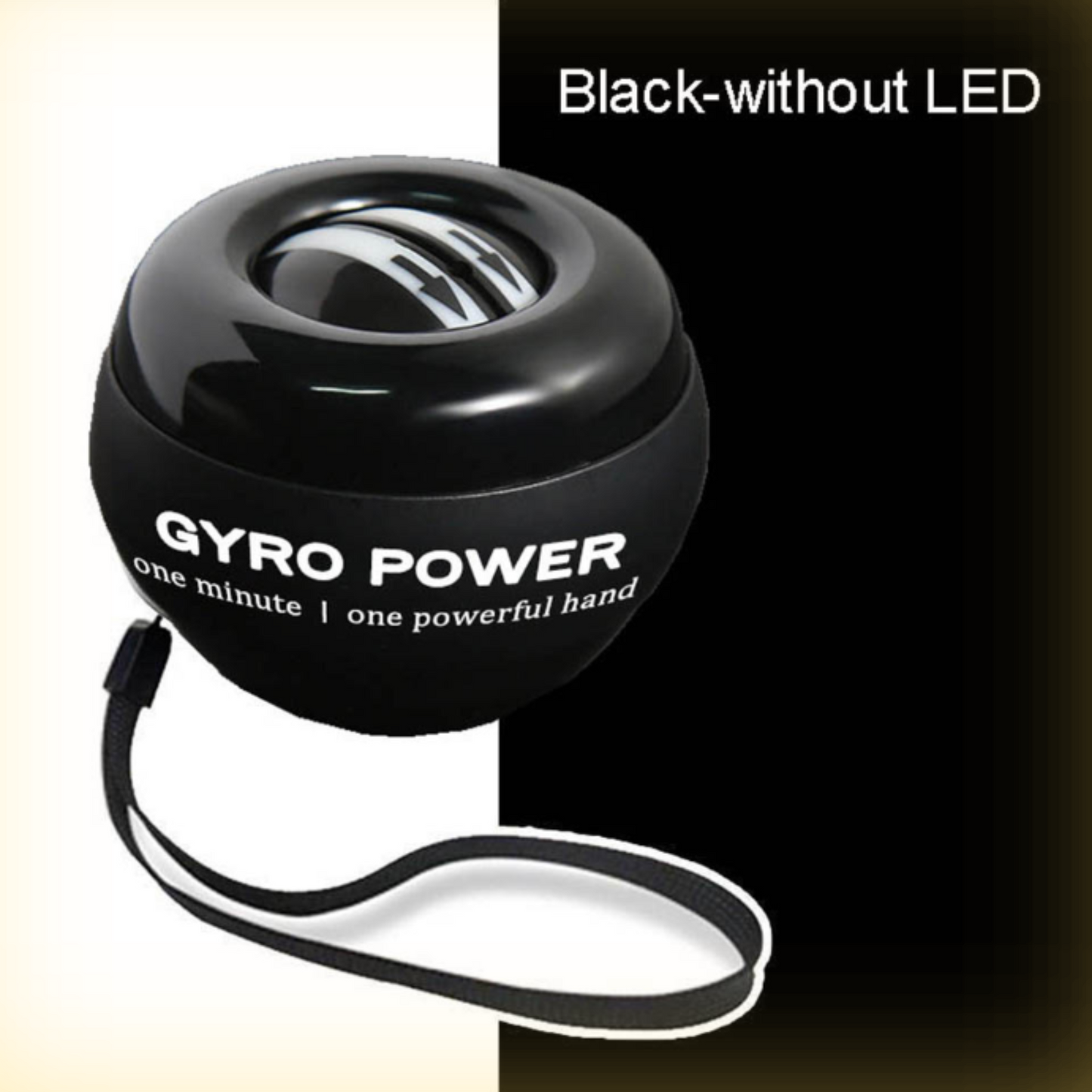 LED Gyroscopic Exercise Wrist Massager Ball Black without LED | Sweat Success shop