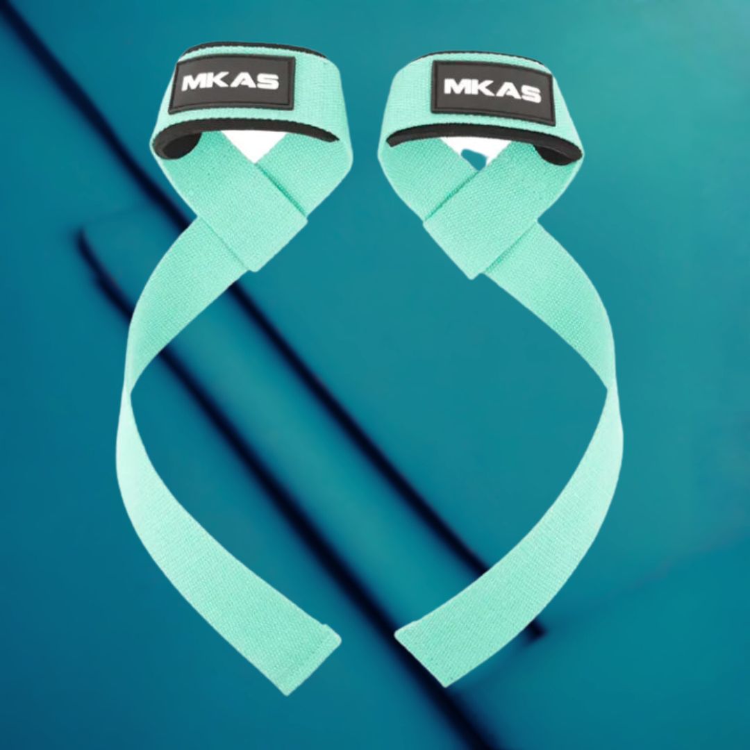 MKAS Weight Lifting Wrist Straps Green V2