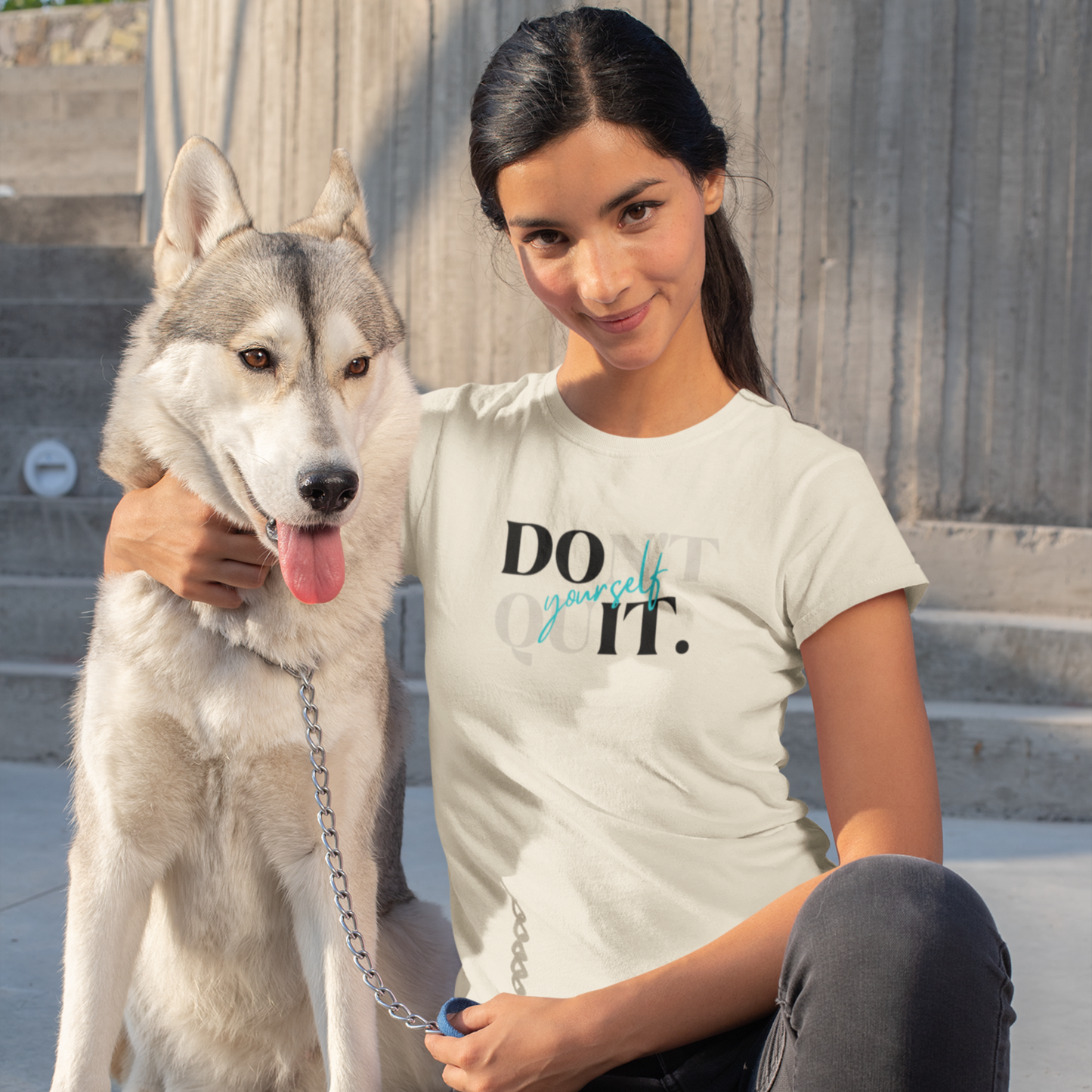 "Don't Quit Yourself" Women's Casual Tee | Sweat Success shop