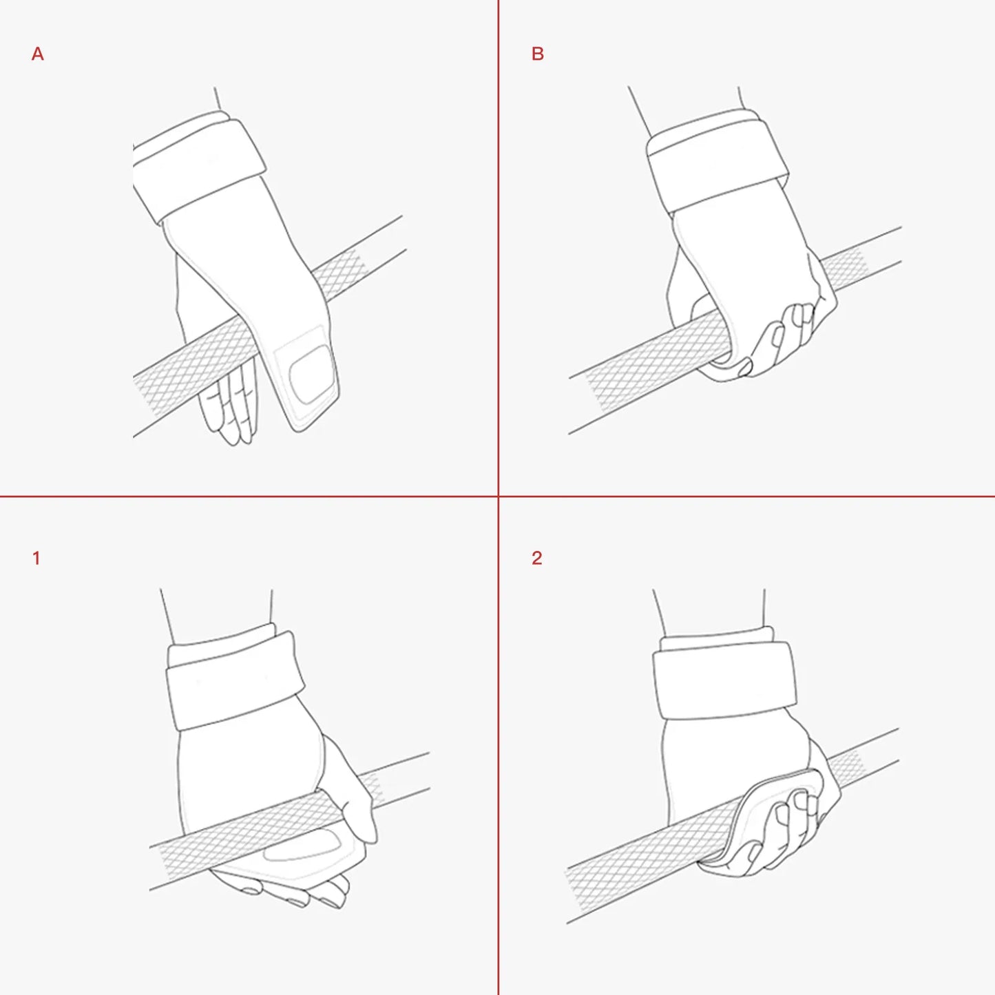 SKDK Cowhide Palm Protector Gym Workout Grips