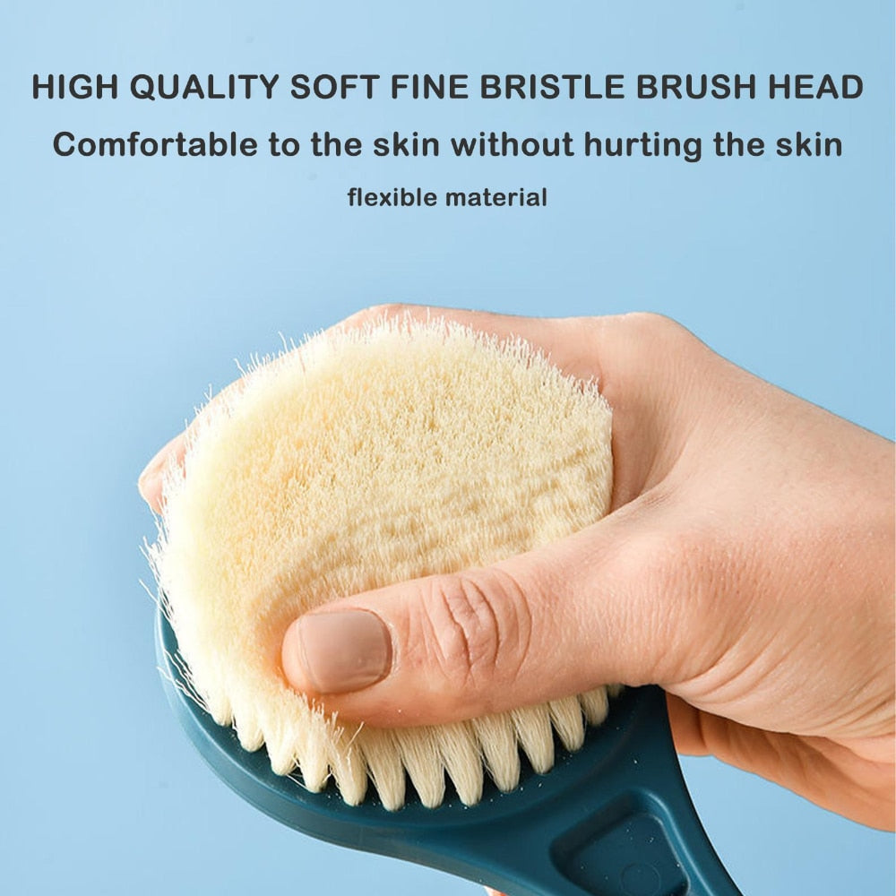Luxuriate Your Shower Experience with the Long Handle Bath Back Brush Scrubber - Exfoliate, Massage, and Cleanse Effortlessly!