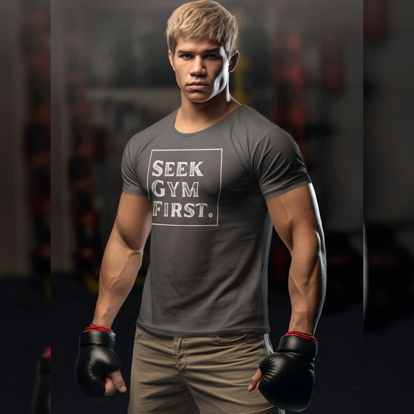 Seek Gym First Textured Casual Asphalt Tee | Sweat Success shop