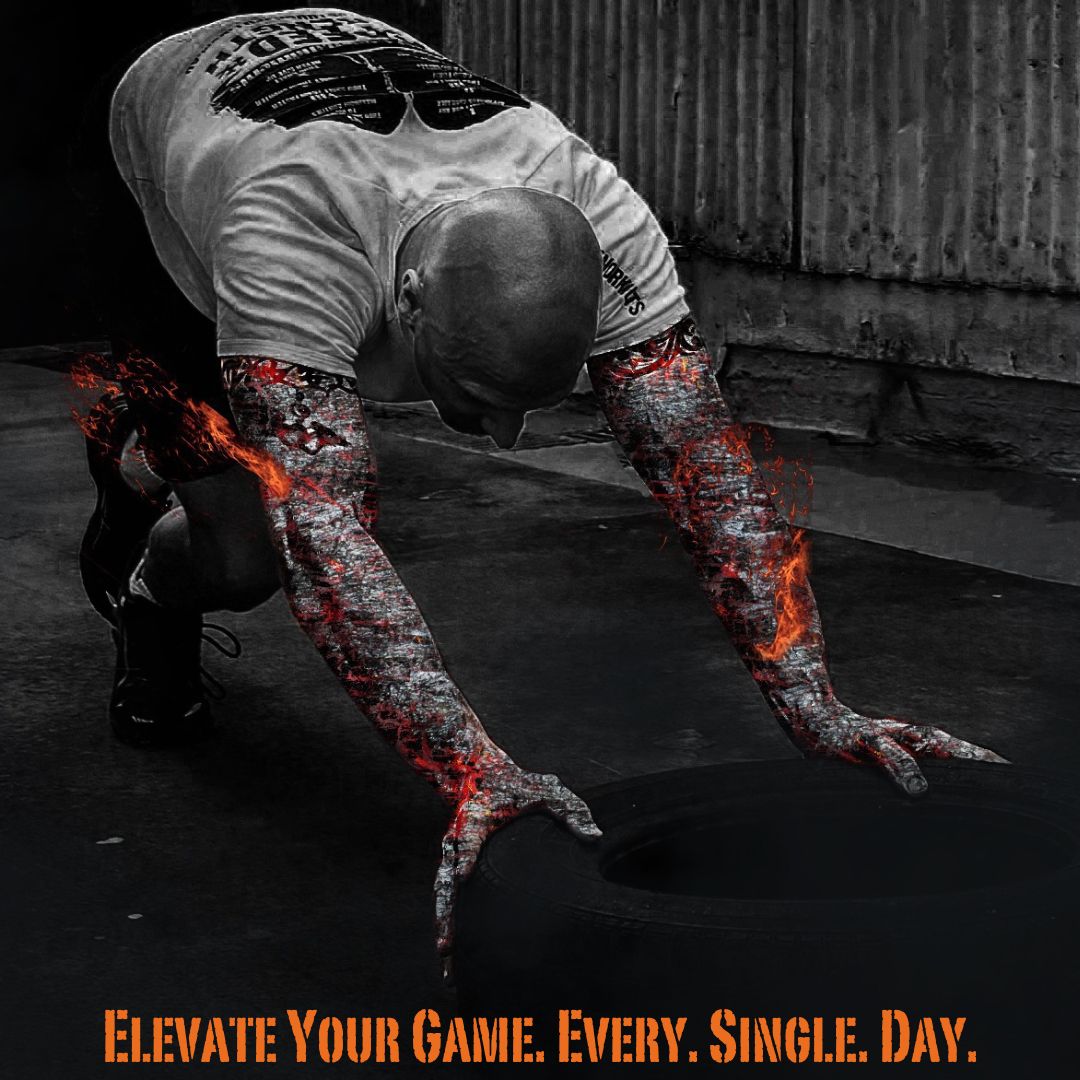 Sweat Success shop website Elevate Your Game Image man workout
