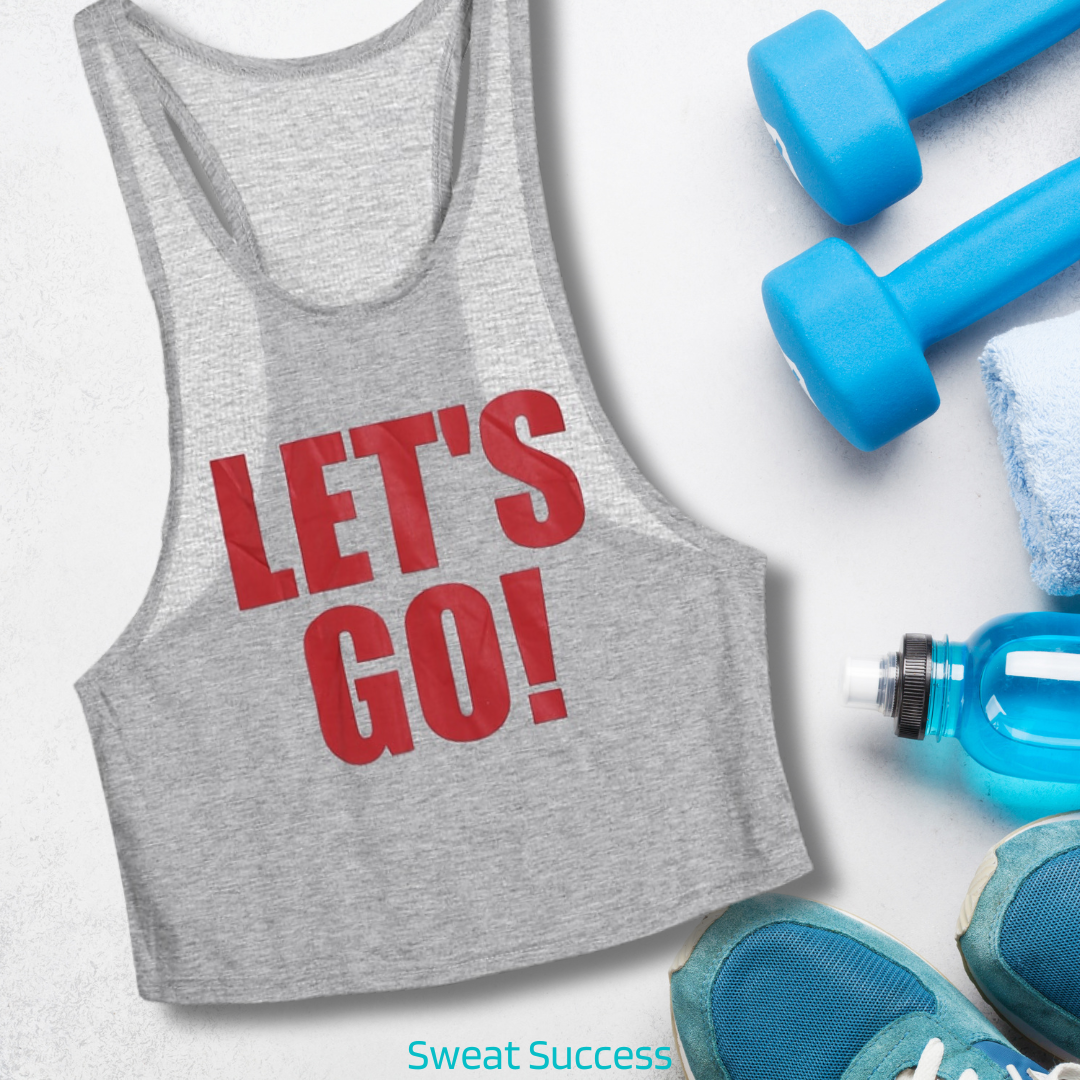 Flaunt your style with our Women's Backless "Let's Go" Tank Top - Sweat Success
