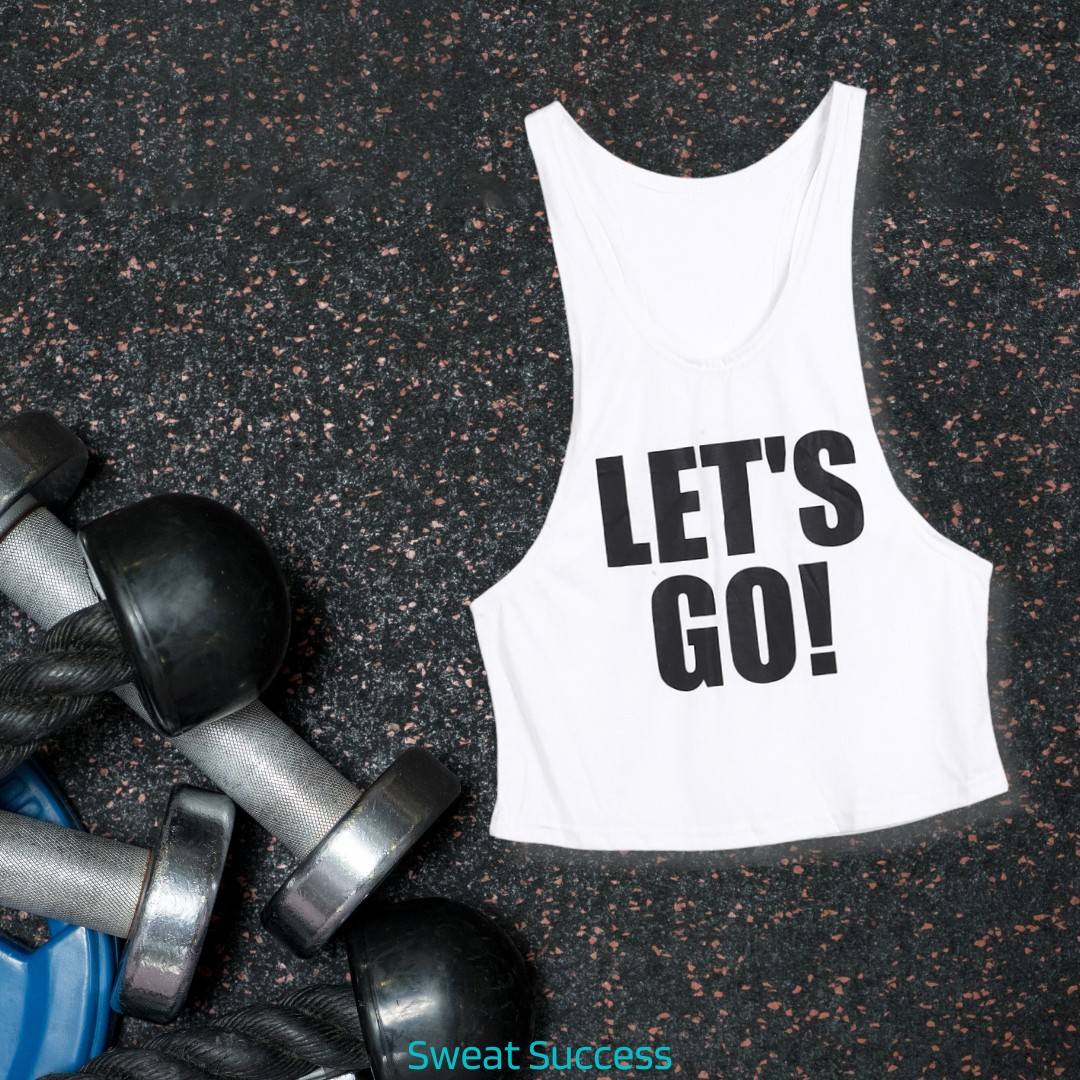 Flaunt your style with our Women's Backless "Let's Go" Tank Top - Sweat Success