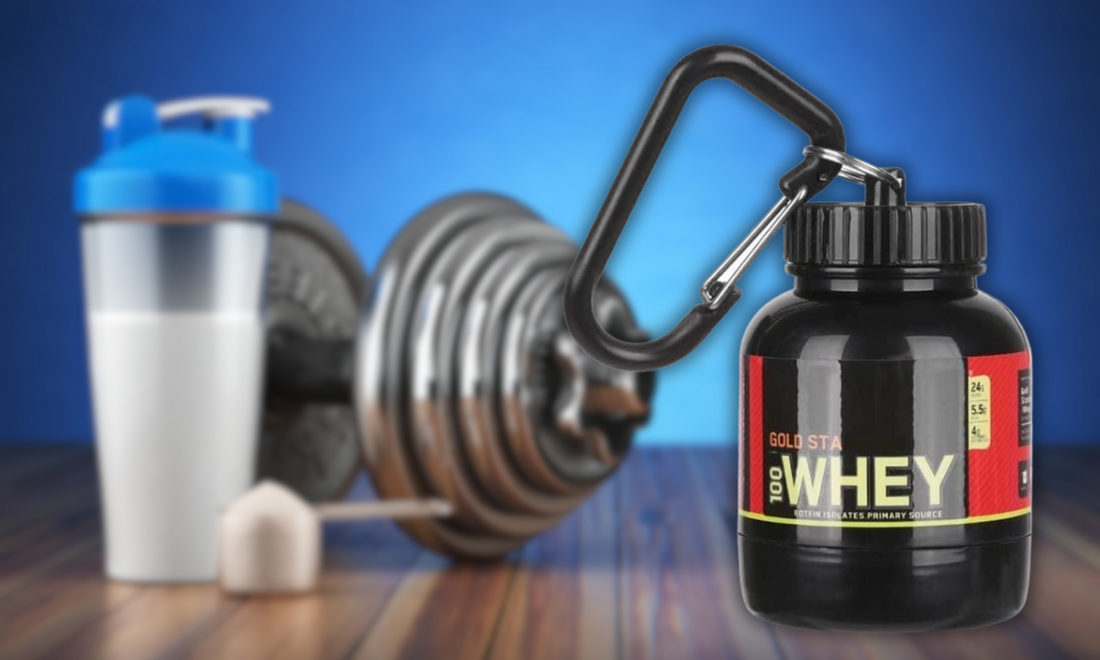 100ml Portable Protein Powder Container Keychain | Sweat Success shop Blog