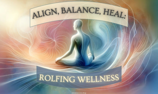 Harmonious Rolfing therapy illustration symbolizing myofascial alignment and holistic wellness