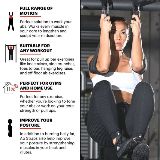 Ab Sling Straps for Hanging Pull-Ups female specs