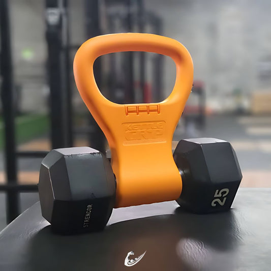 Adjustable Kettlebell Handle for Dumbbell Grip orange