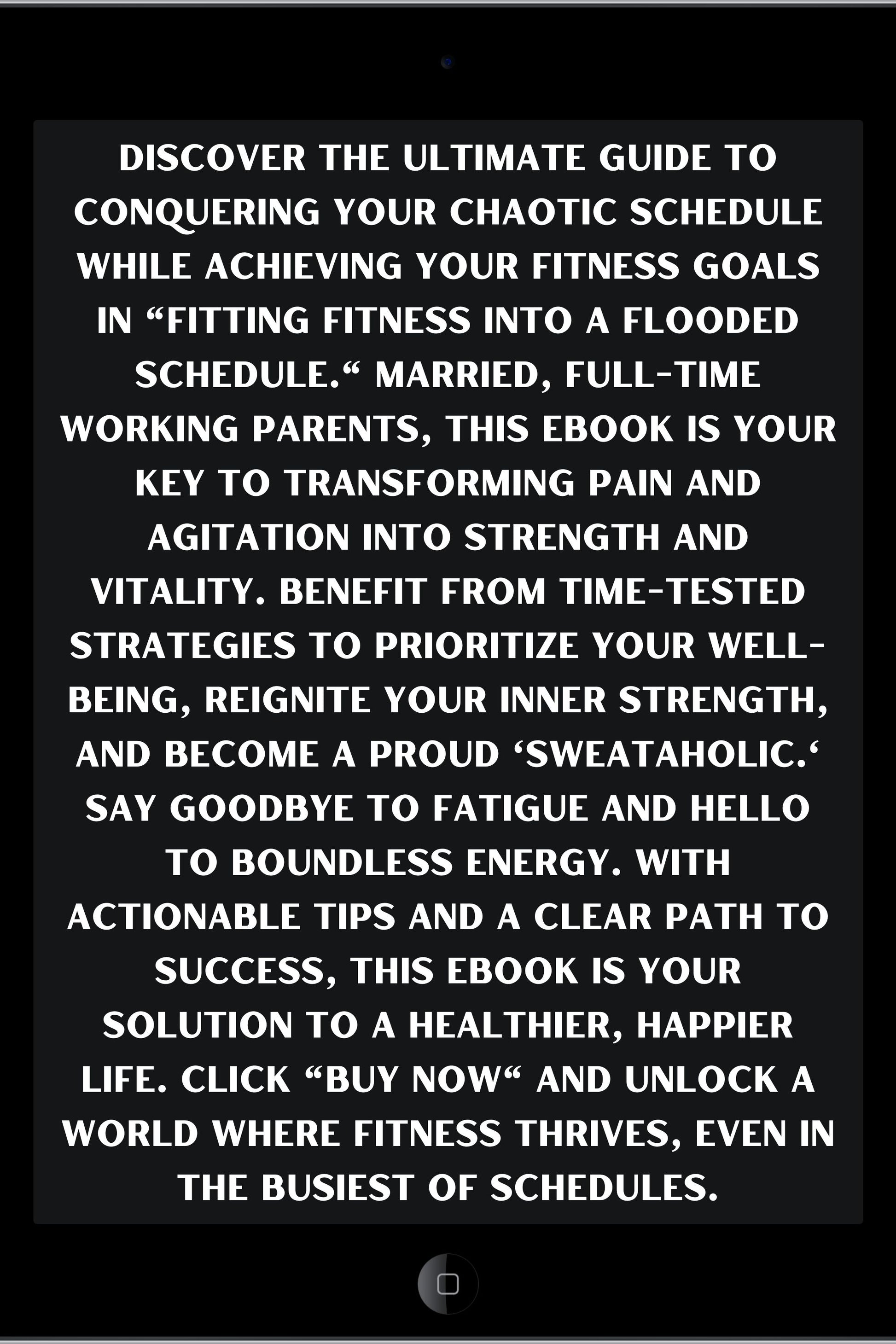 Fitting Fitness Into A Flooded Schedule eBook