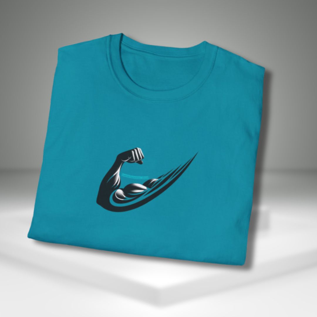 Flex Swoosh Bicep Curl Casual Softstyle Gym T-Shirt
