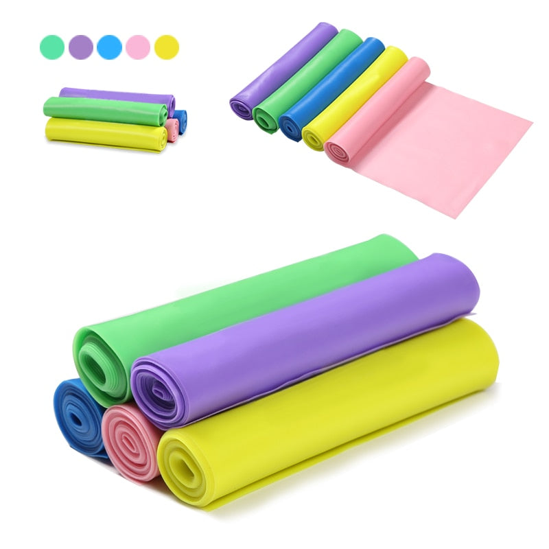 Elastic Resistance Bands  Green Pink Purple Yellow Green Blue | Sweat Success shop