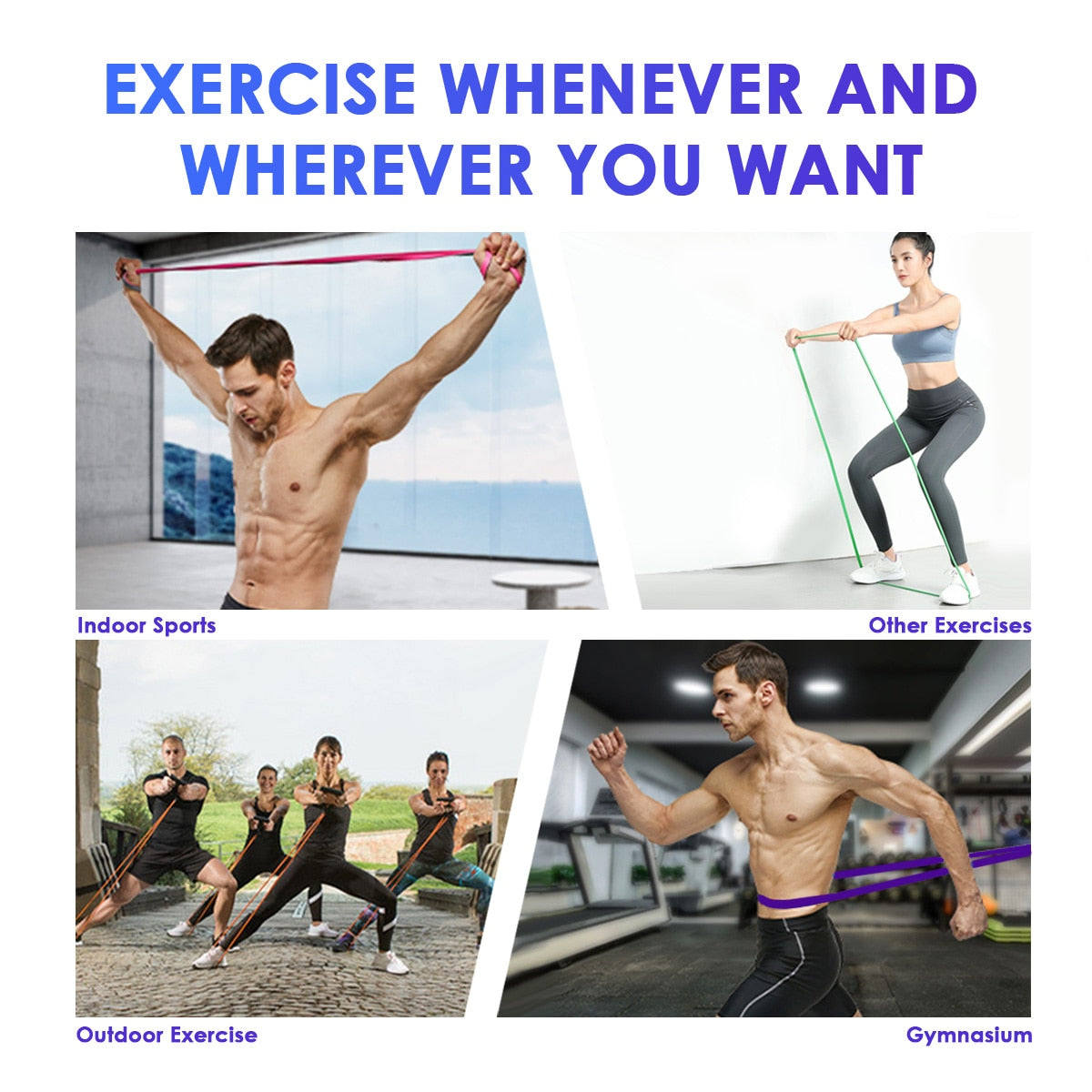 Rubber Fitness Resistance Bands 208cm | Sweat Success shop