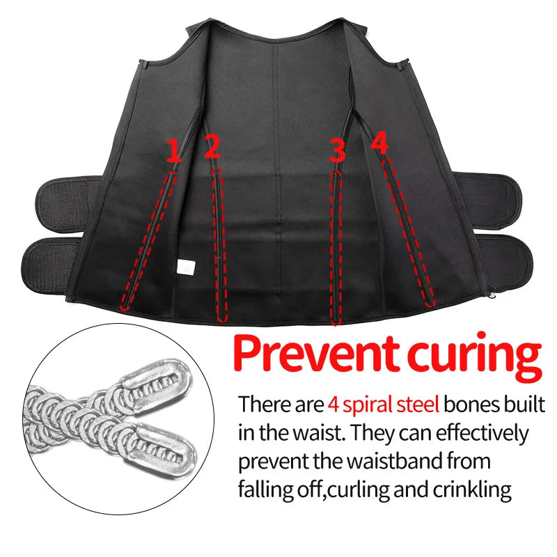 Men's Shapewear Sauna Vest Prevents curing
