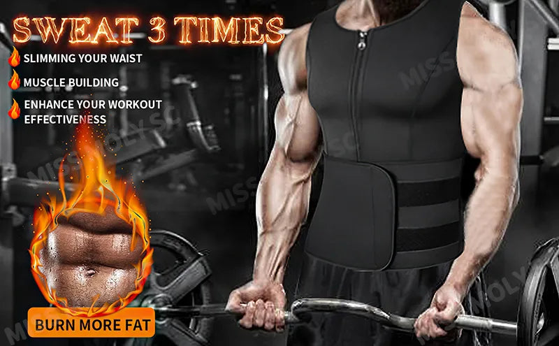 Men's Shapewear Sauna Vest Sweat 3x more