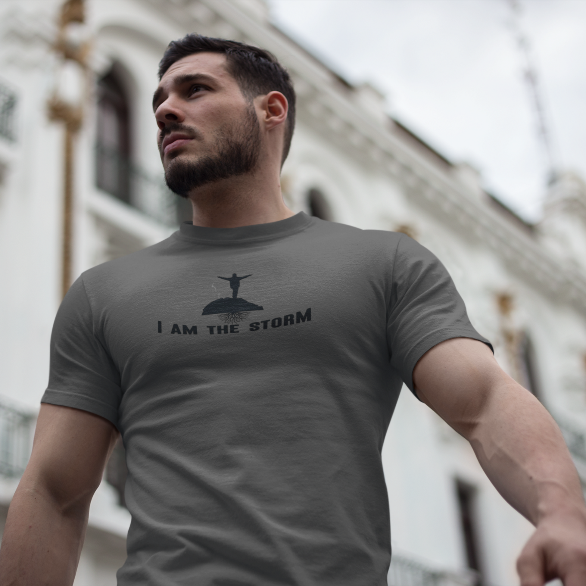 I Am The Storm Men's Tee Asphalt Sweat Success shop