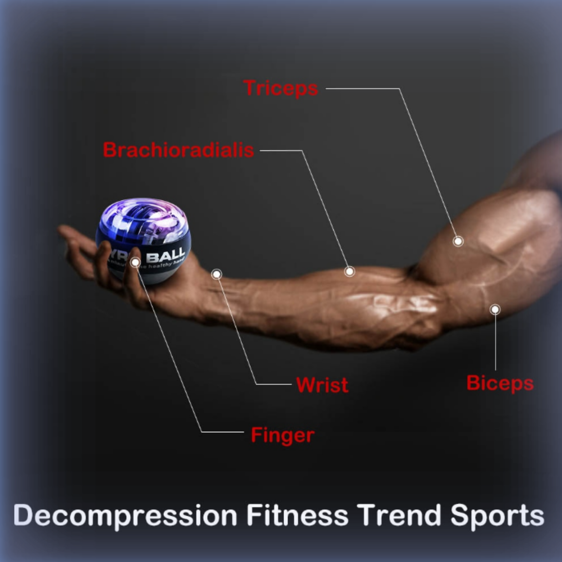 LED Gyroscopic Exercise Wrist Ball Massager | Sweat Success shop