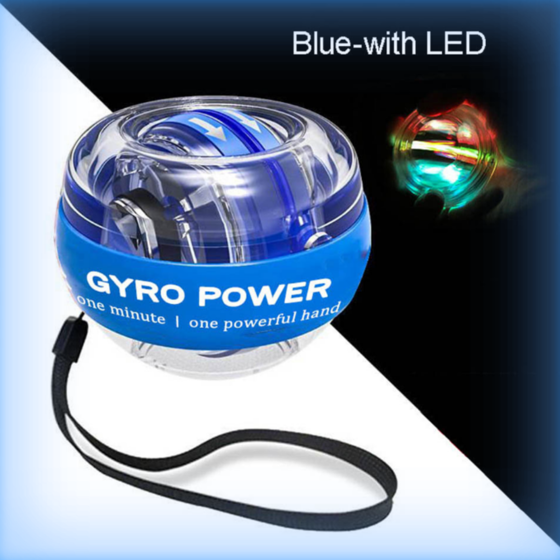 LED Gyroscopic Exercise Wrist Ball Massager Blue | Sweat Success shop