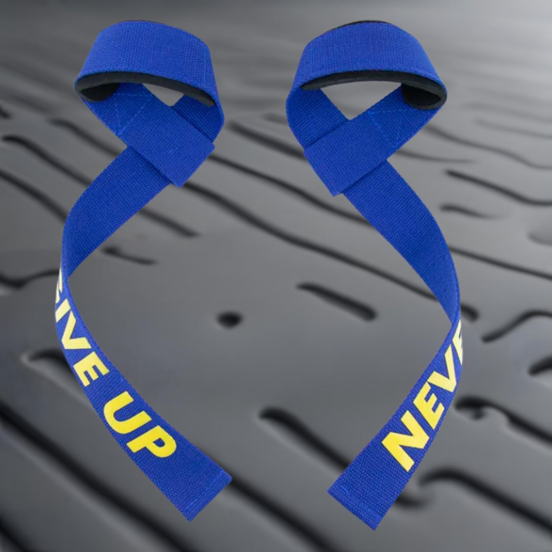 MKAS Weight Lifting Wrist Straps Blue V3