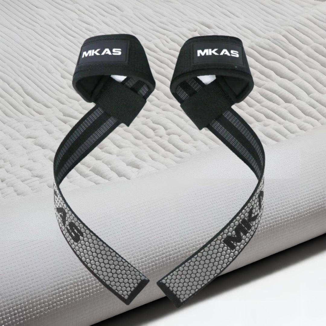 MKAS Weight Lifting Wrist Straps Gray v1