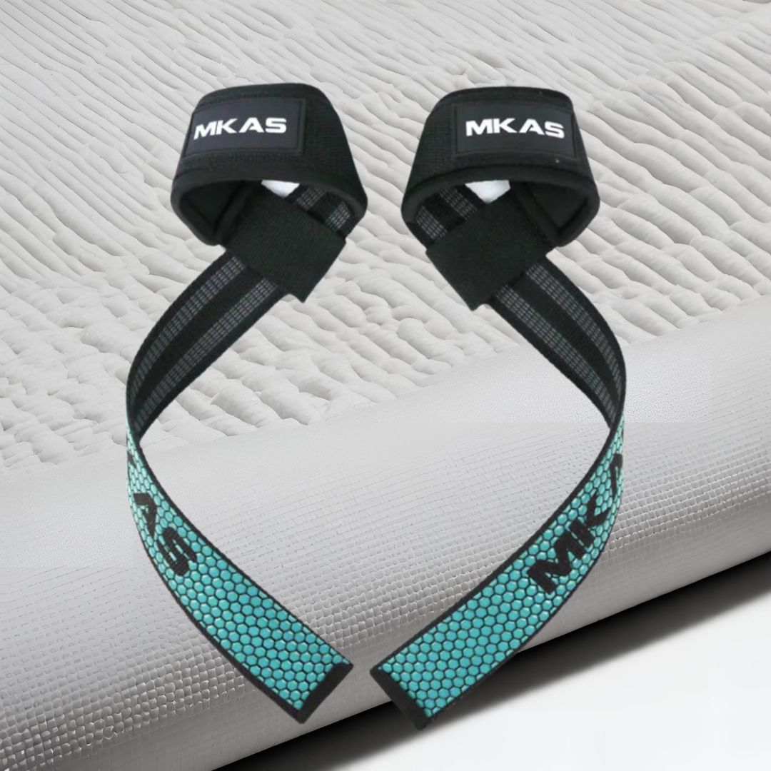 MKAS Weight Lifting Wrist Straps Green v1