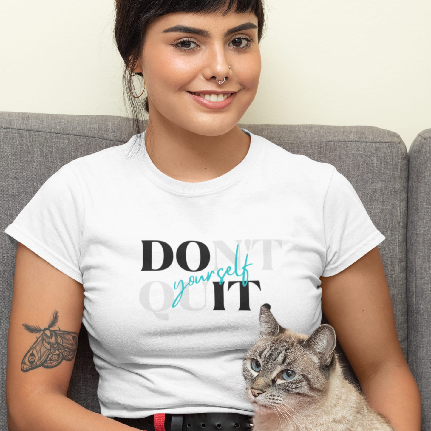 "Don't Quit Yourself" Women's Casual Tee | Sweat Success shop