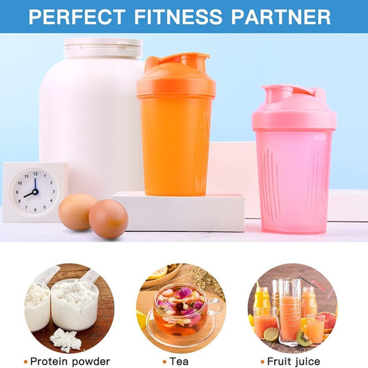 Stay Balanced with a 400ml Leakproof Fitness Shaker Bottle - BPA Free and Stainless Whisk Ball Included!