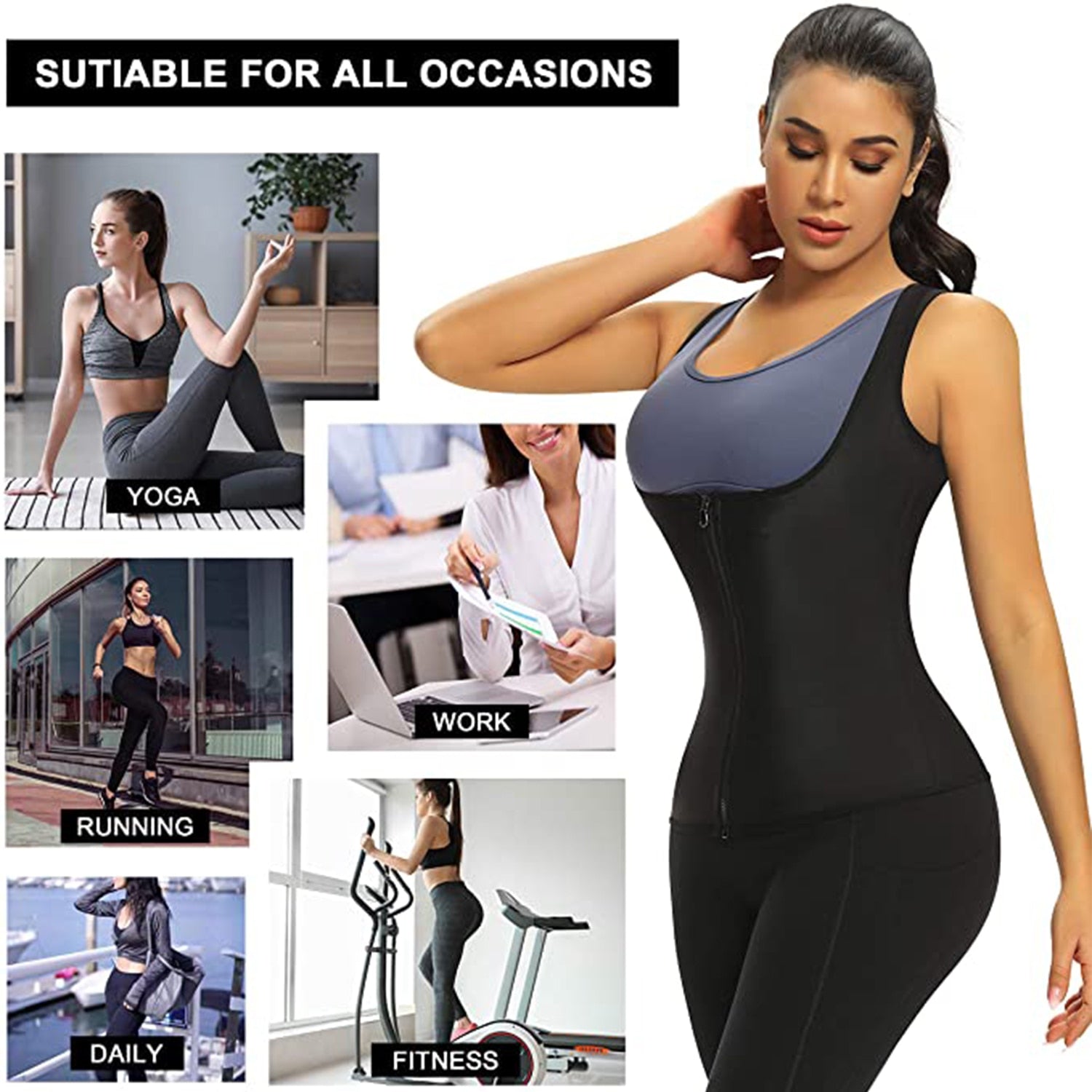 Up Your Workout with our Women's Sauna Shaper Vest - Sweat Success