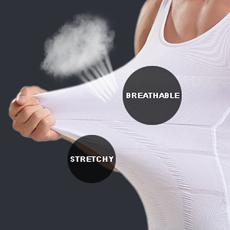 Men's Compression Slimming Vest Shirt Shapewear - Sweat Success