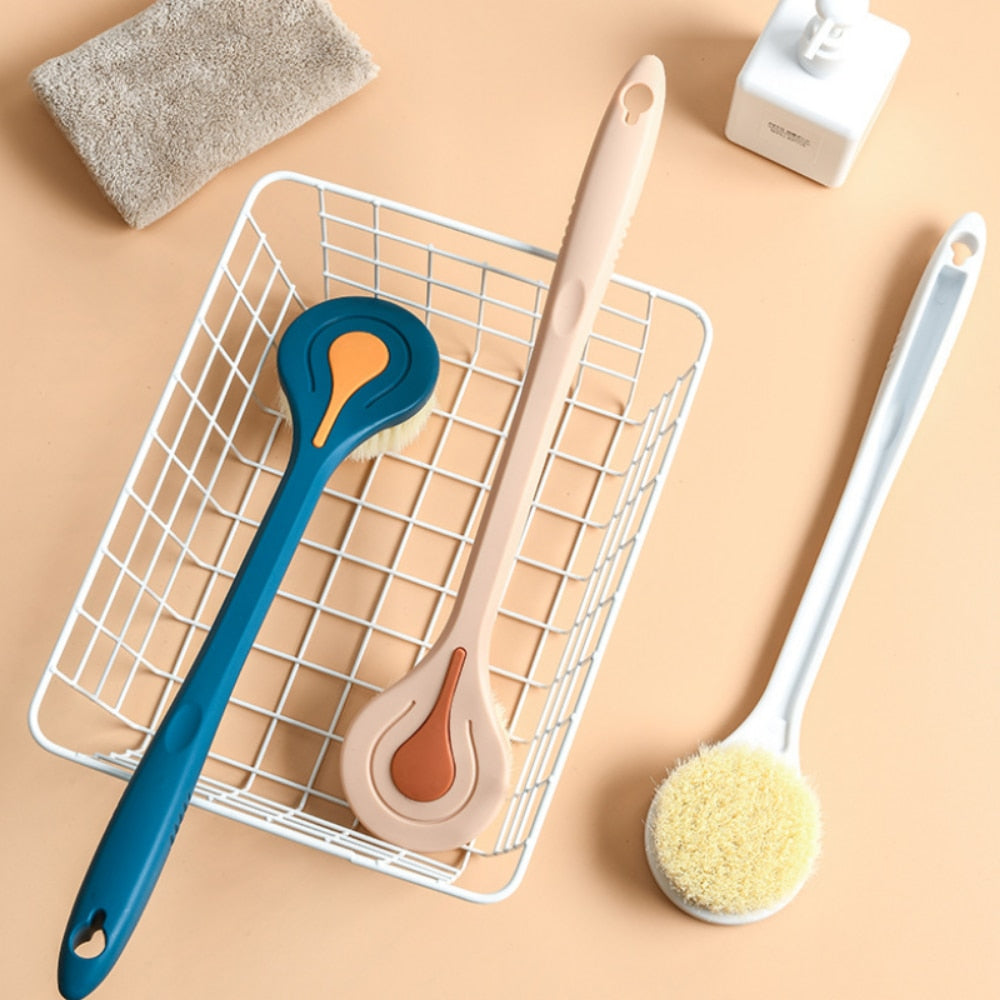 Luxuriate Your Shower Experience with the Long Handle Bath Back Brush Scrubber - Exfoliate, Massage, and Cleanse Effortlessly!