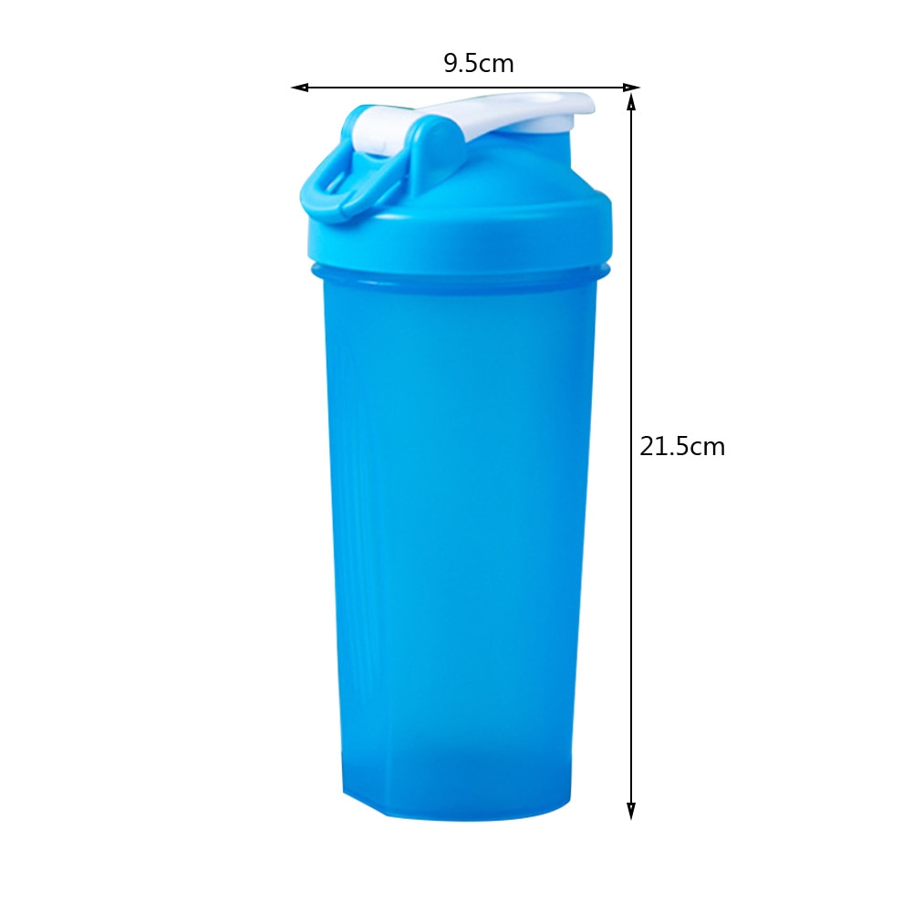 Keep Hydrated and Mix with Ease: 600ml BPA-Free Leakproof Fitness Shaker Bottle with Stainless Steel Mixing Ball