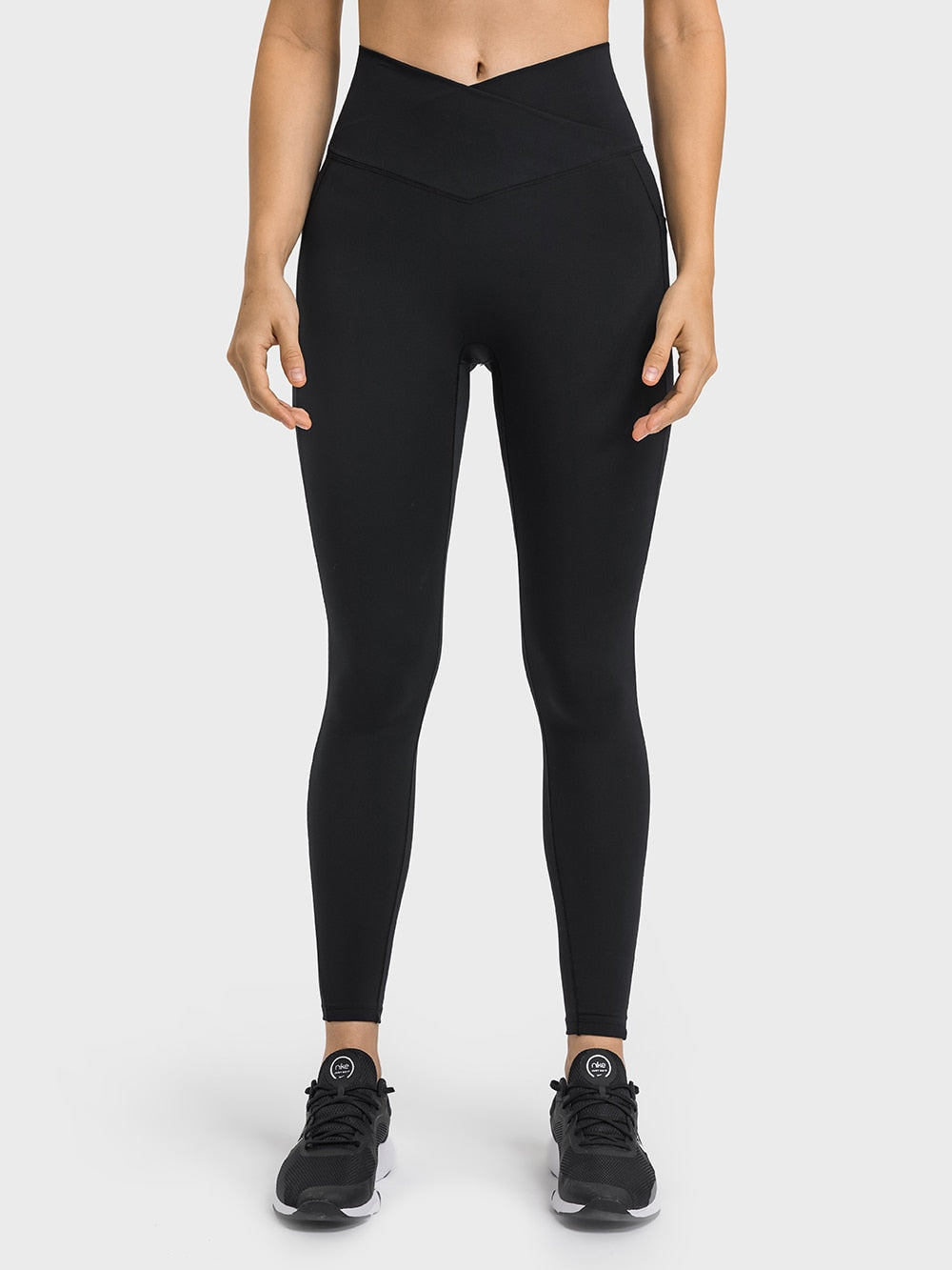 Women's Fitness Yoga Leggings - 25" Cross Waist - Sweat Success