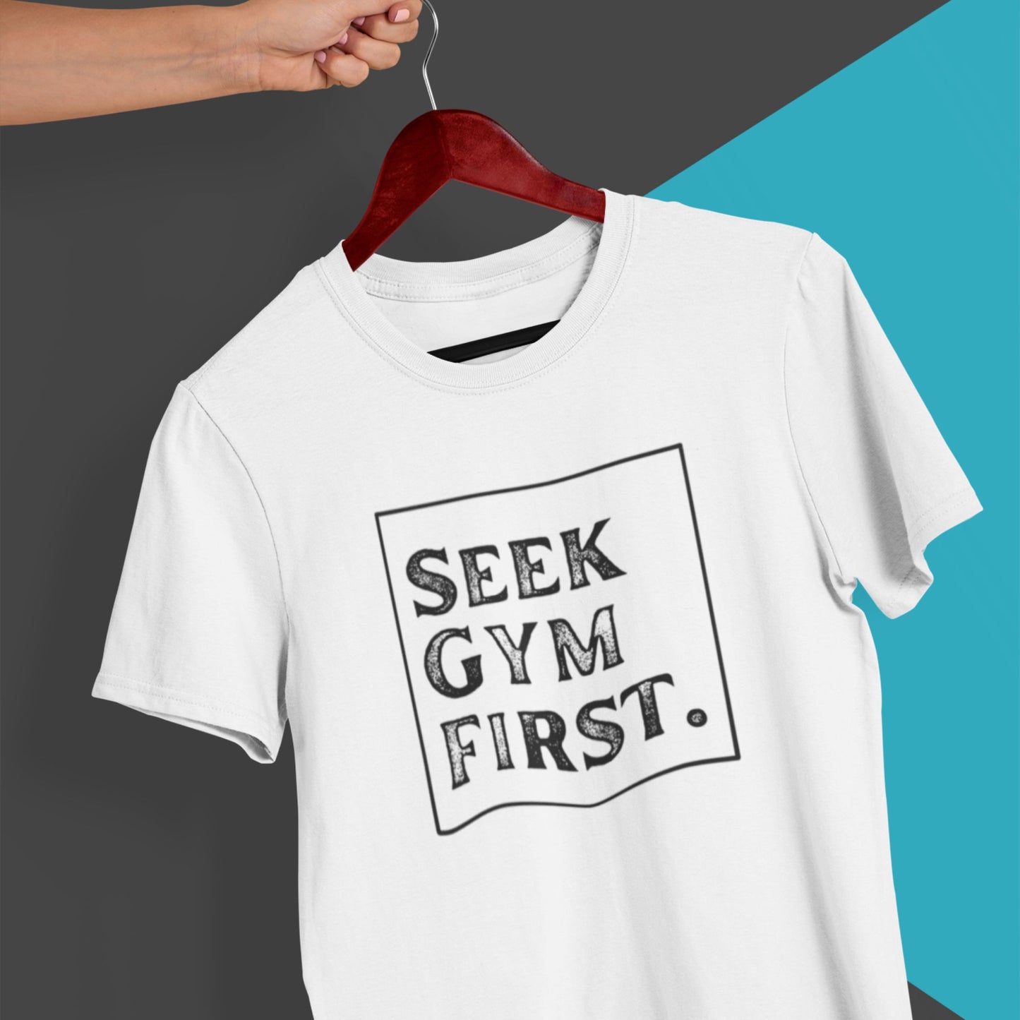 Seek Gym First Textured Casual White Tee | Sweat Success shop