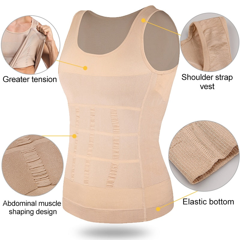 Men's Compression Slimming Vest Shirt Shapewear - Sweat Success