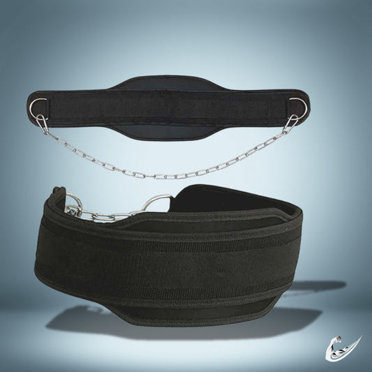 Thick Neoprene Dipping Belt Weight Lifting Belt with Chain display