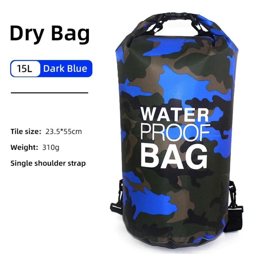 Waterproof Sport Dry Backpack Bag 15L Dark Blue
