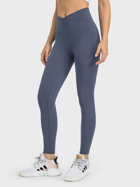 Women's Fitness Yoga Leggings - 25" Cross Waist - Sweat Success