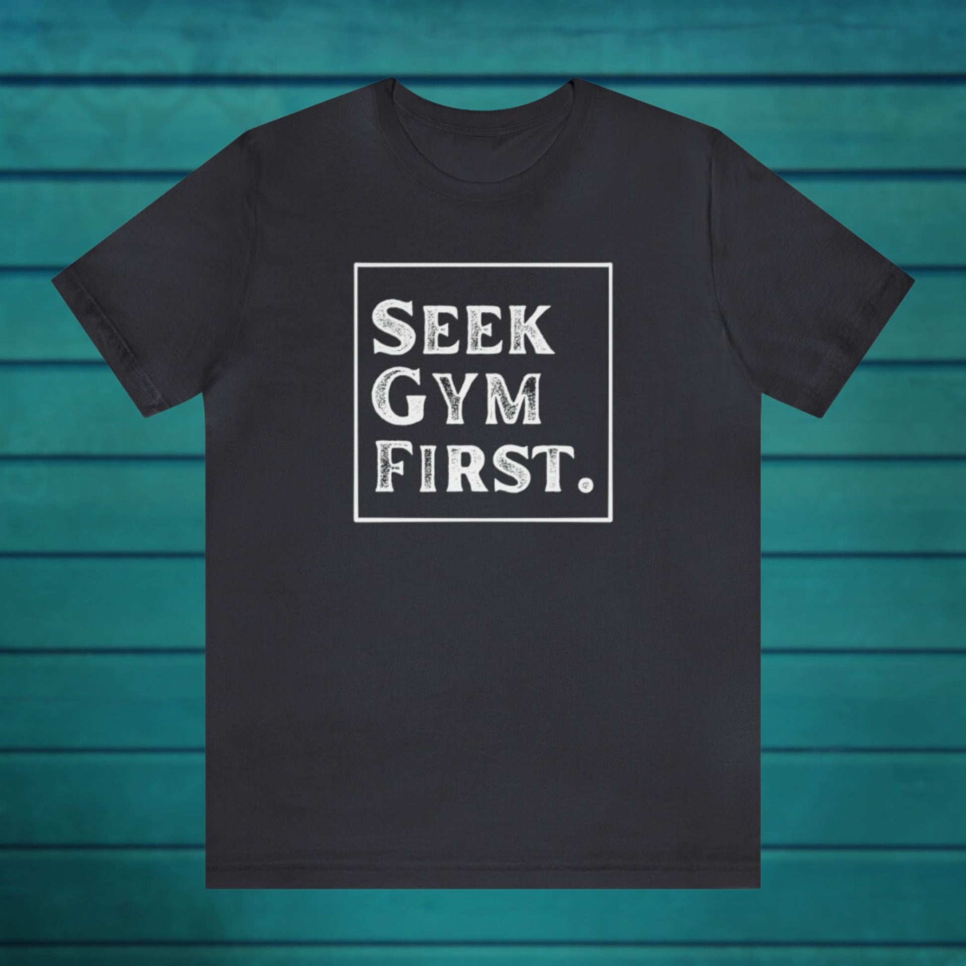 Seek Gym First Textured Casual Dark Gray Tee | Sweat Success shop